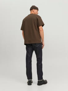 Jack & Jones RDD Nadruk Okrągły dekolt T-shirt -Chocolate Brown - 12243500