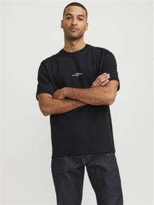 Jack & Jones RDD Potištěný Kruhový výstřih Tričko -Black - 12243500