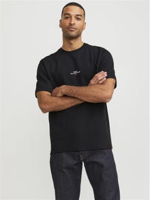 Jack & Jones RDD Printed Crew neck T-shirt -Black - 12243500
