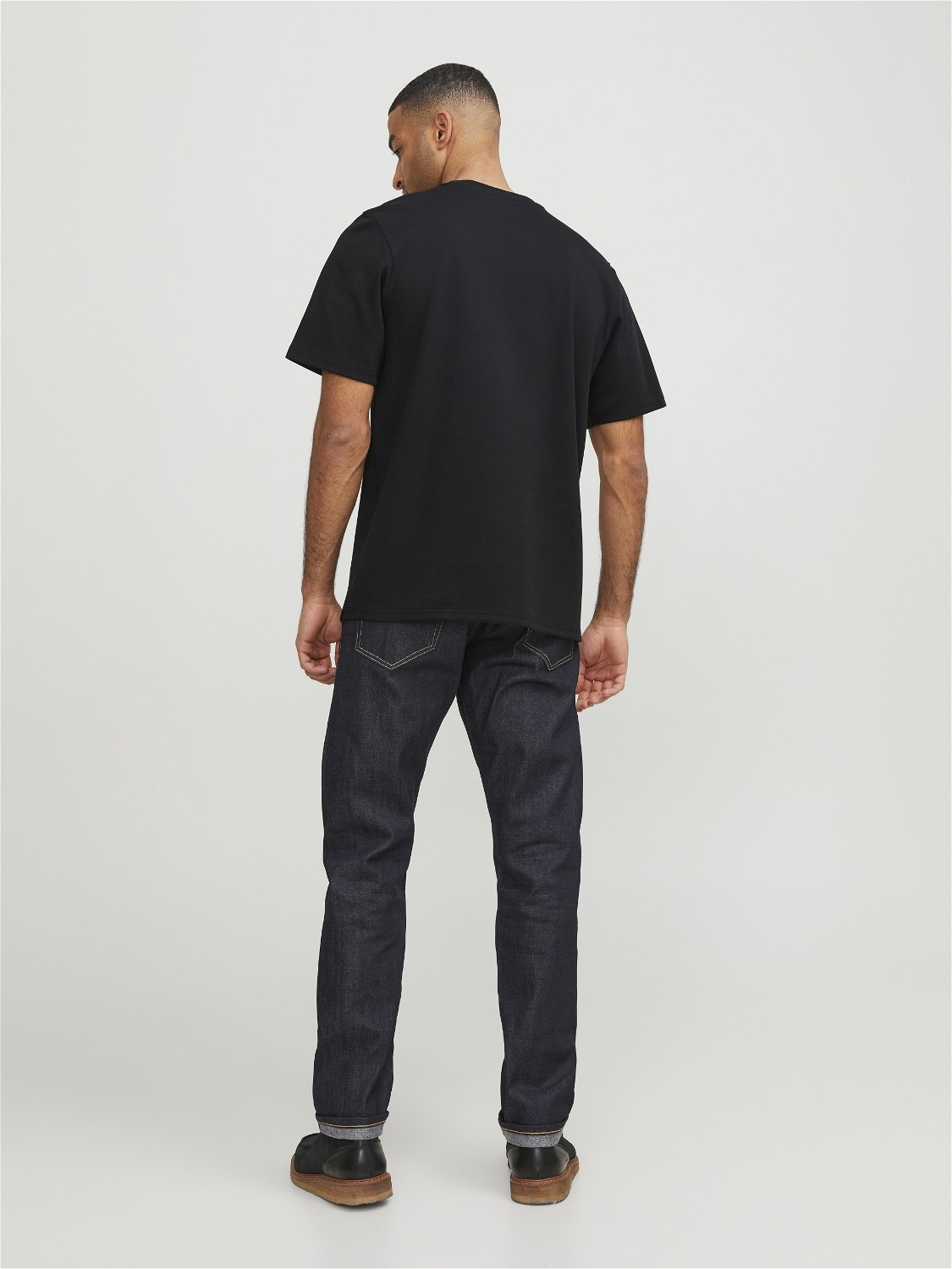 Jack & Jones RDD T-shirt Estampar Decote Redondo -Black - 12243500