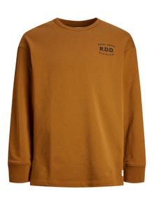 Jack & Jones RDD Gedrukt Sweatshirt met ronde hals -Caramel Café - 12243501
