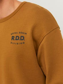 Jack & Jones RDD Gedruckt Sweatshirt mit Rundhals -Caramel Café - 12243501