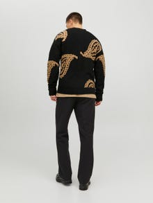 Jack & Jones Printed Knitted cardigan -Black - 12243510