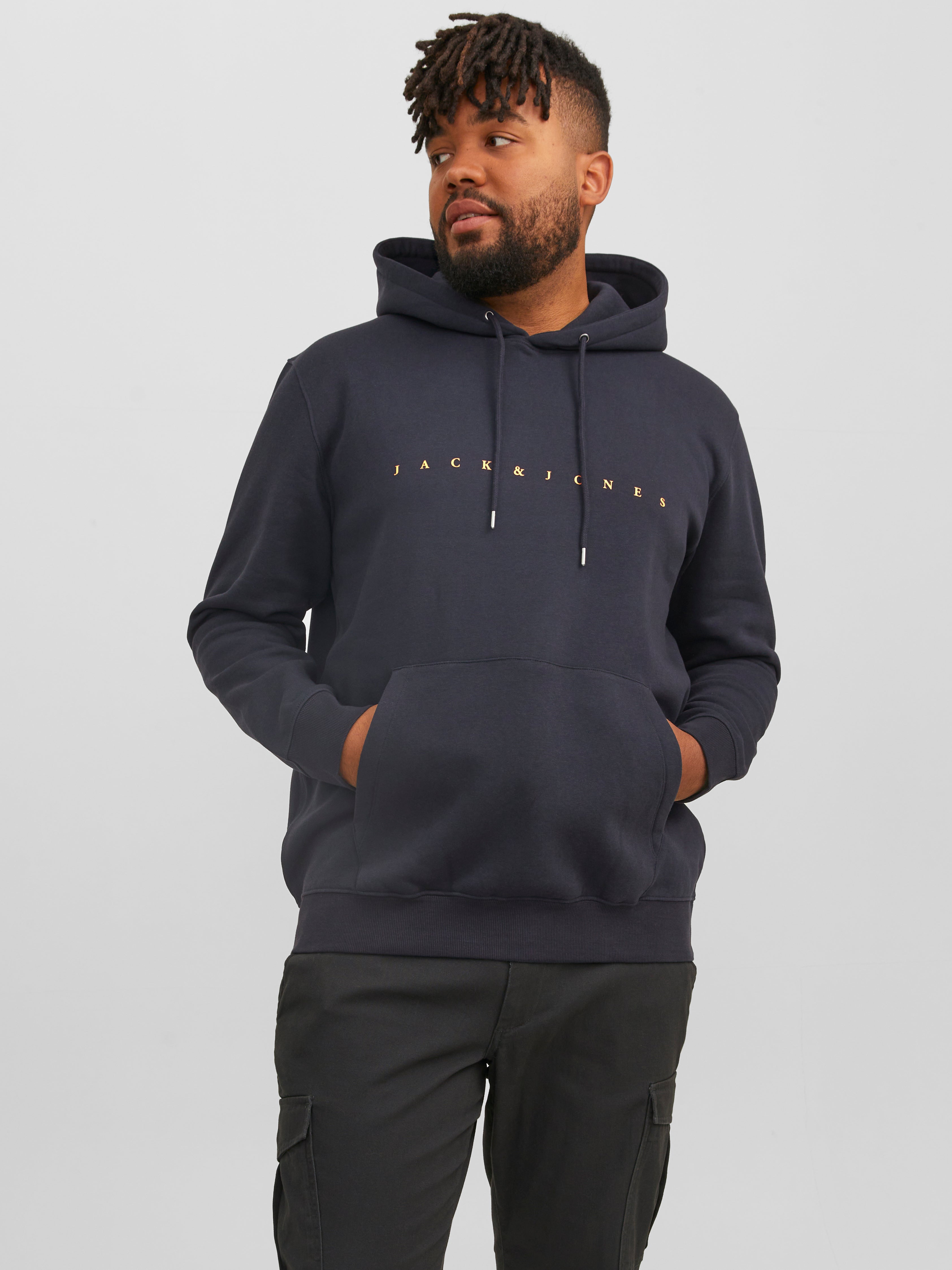 Thumbnail - Plus Size Logo Kapuzenpullover