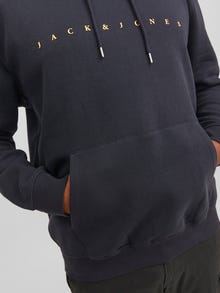 Jack & Jones Plus Size Logo Hoodie -Dark Navy - 12243527