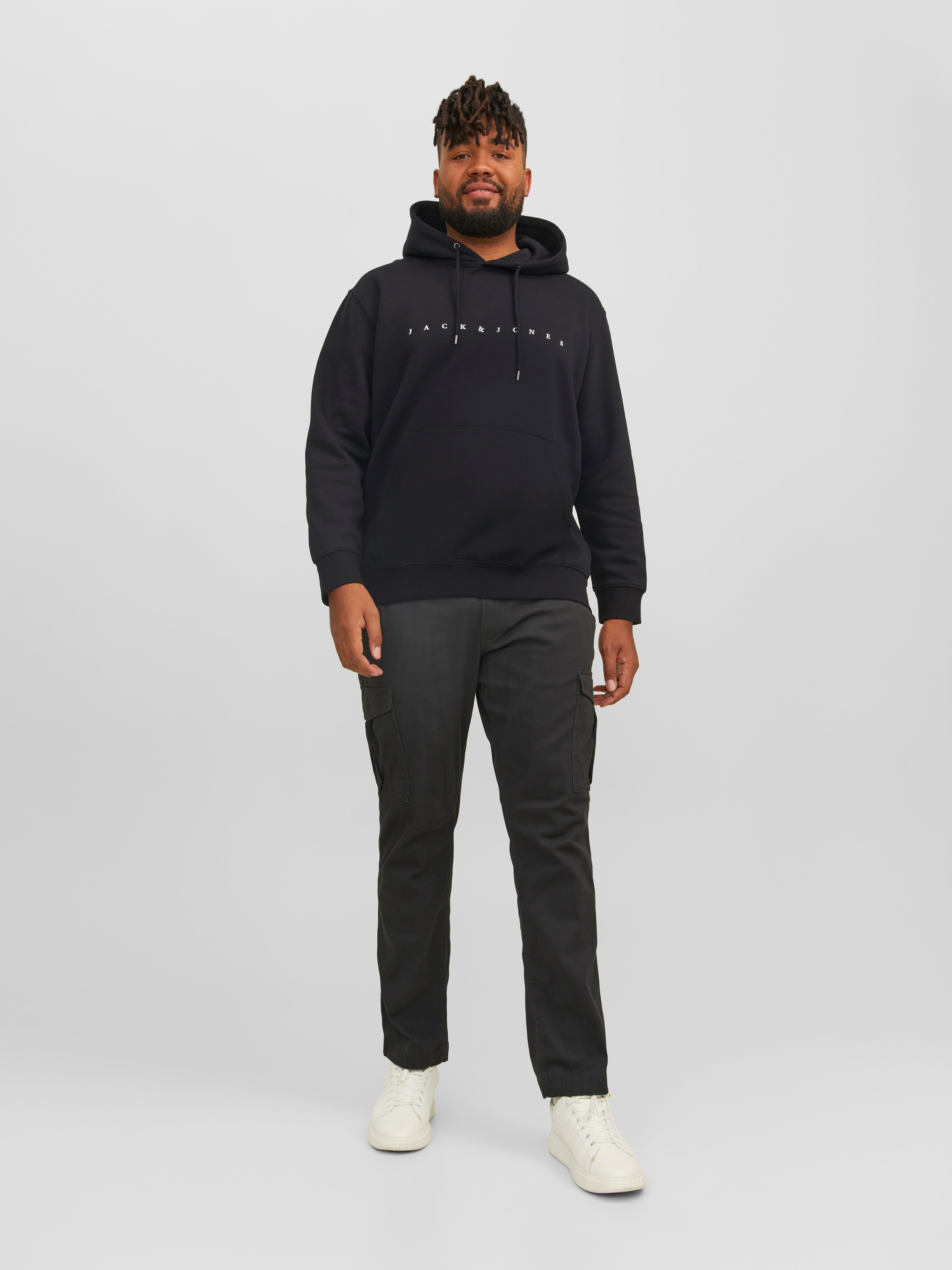 Thumbnail - Plus Size Logo Kapuzenpullover