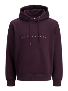 Jack & Jones Plus Size Z logo Bluza z kapturem -Plum Perfect - 12243527