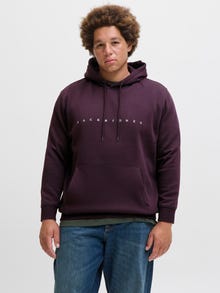 Jack & Jones Plus Size Z logo Bluza z kapturem -Plum Perfect - 12243527