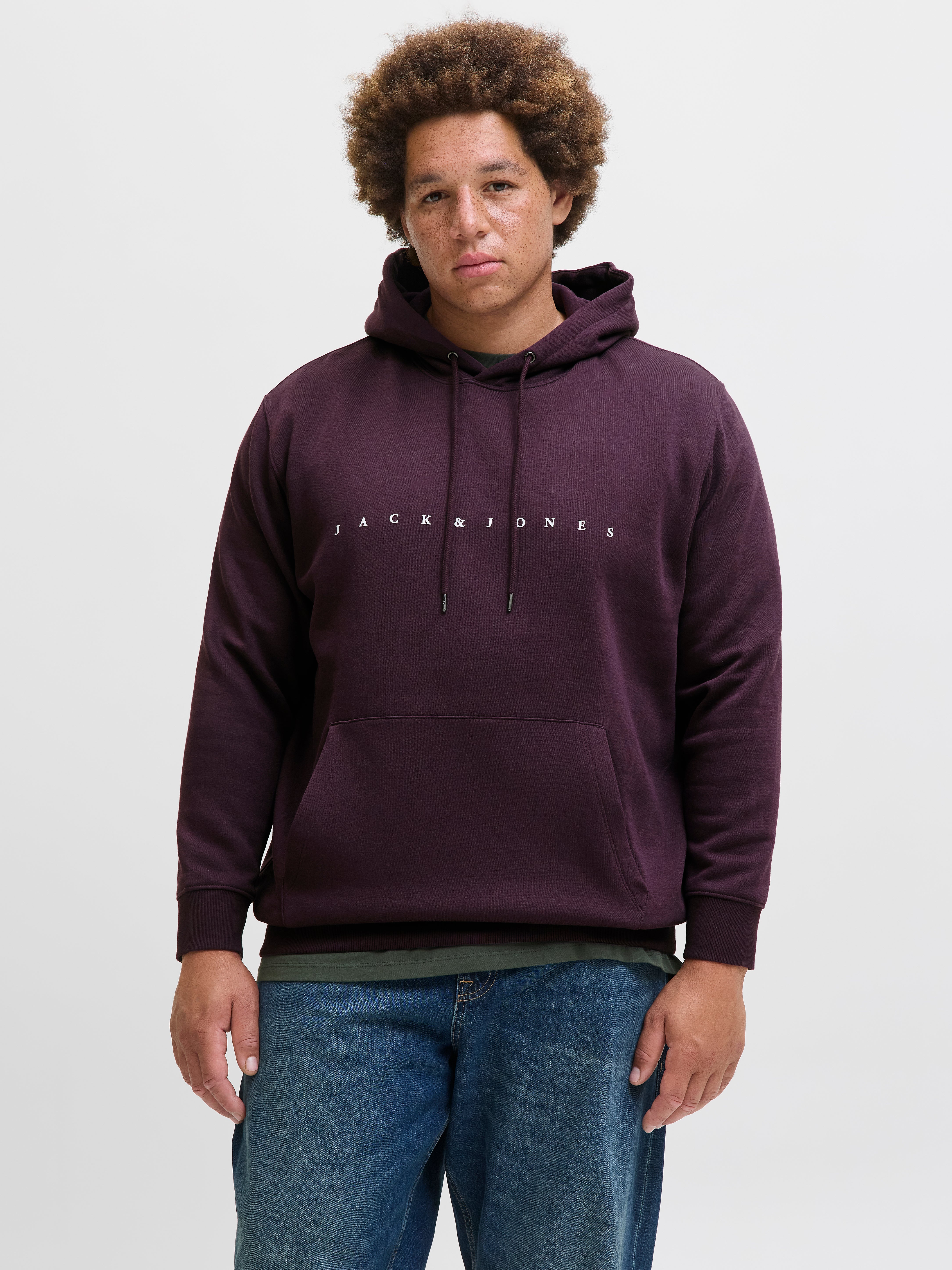 Thumbnail - Plus Size Logo Kapuzenpullover