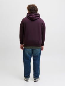 Jack & Jones Plus Size Z logo Bluza z kapturem -Plum Perfect - 12243527