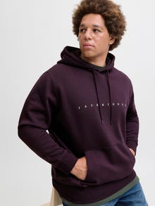 Jack & Jones Plus Size Z logo Bluza z kapturem -Plum Perfect - 12243527