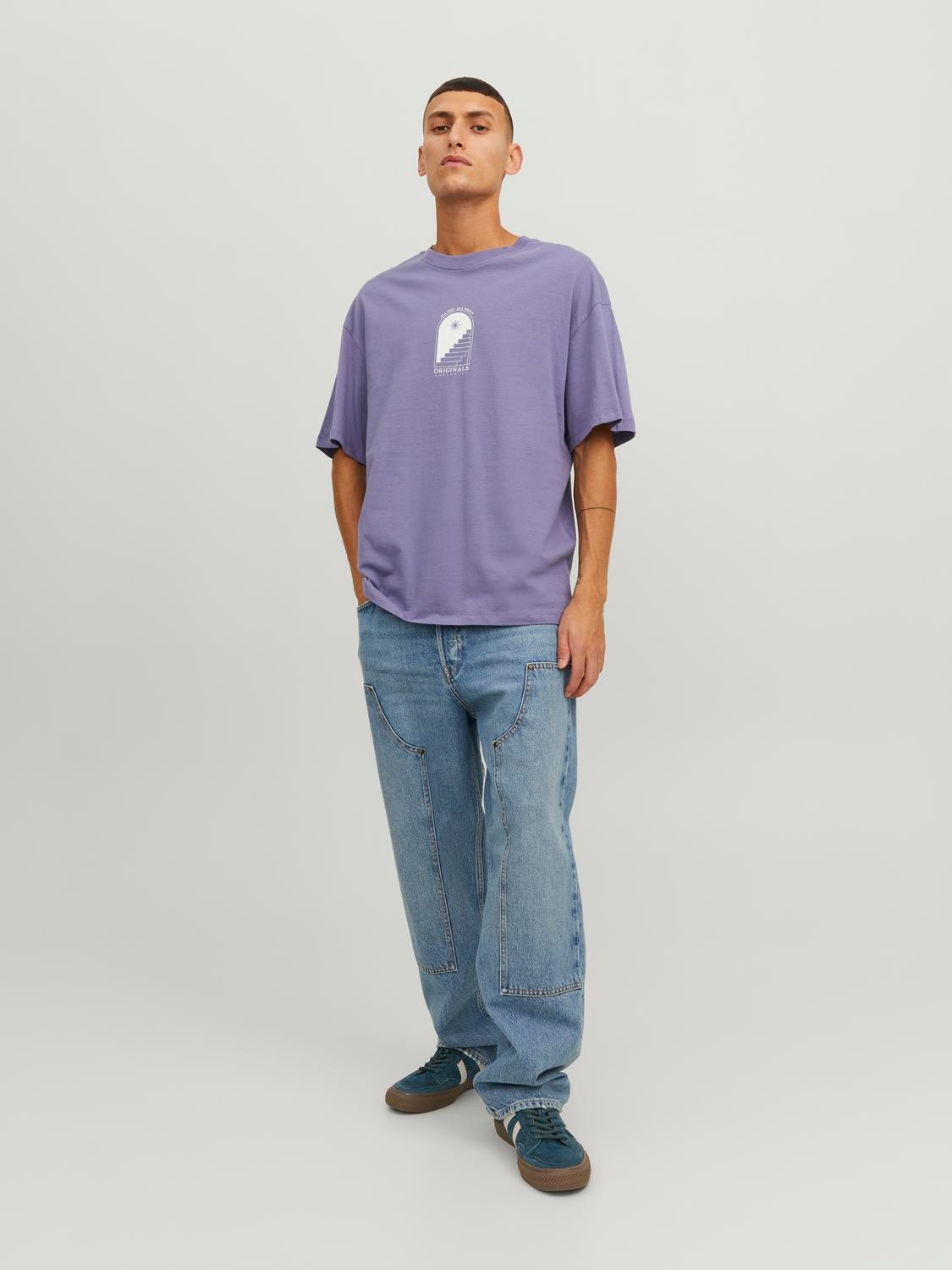 Relaxed Fit Tee - Purple