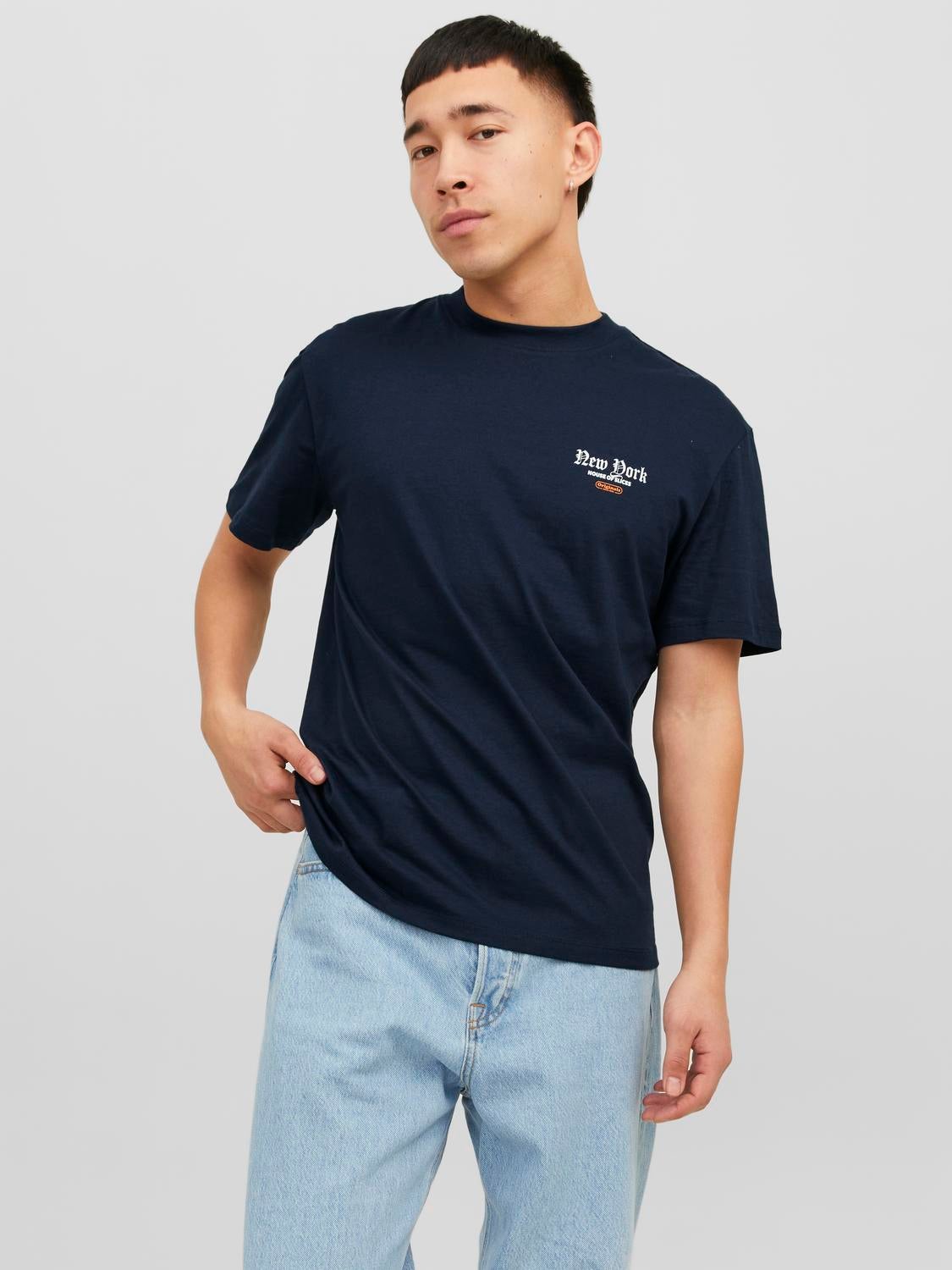 T-shirt Imprimé Col Rond - Jack & Jones - Modalova
