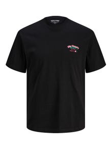 Jack & Jones Printed Crew neck T-shirt -Black - 12243536