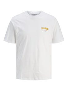 Jack & Jones T-shirt Estampar Decote Redondo -Bright White - 12243536