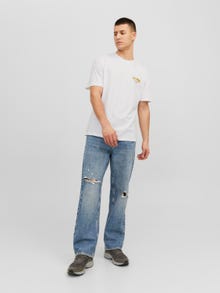 Jack & Jones T-shirt Estampar Decote Redondo -Bright White - 12243536