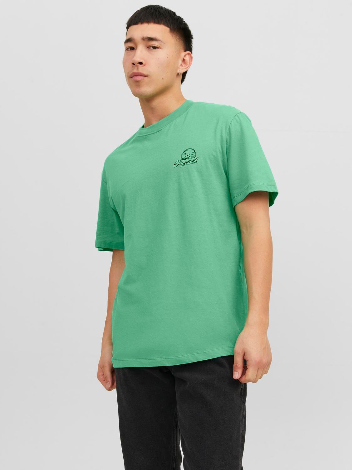 Jack & Jones Gedruckt Rundhals T-shirt -Holly Green - 12243578