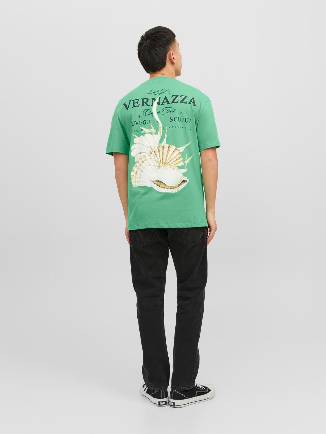 Jack & Jones Gedruckt Rundhals T-shirt -Holly Green - 12243578