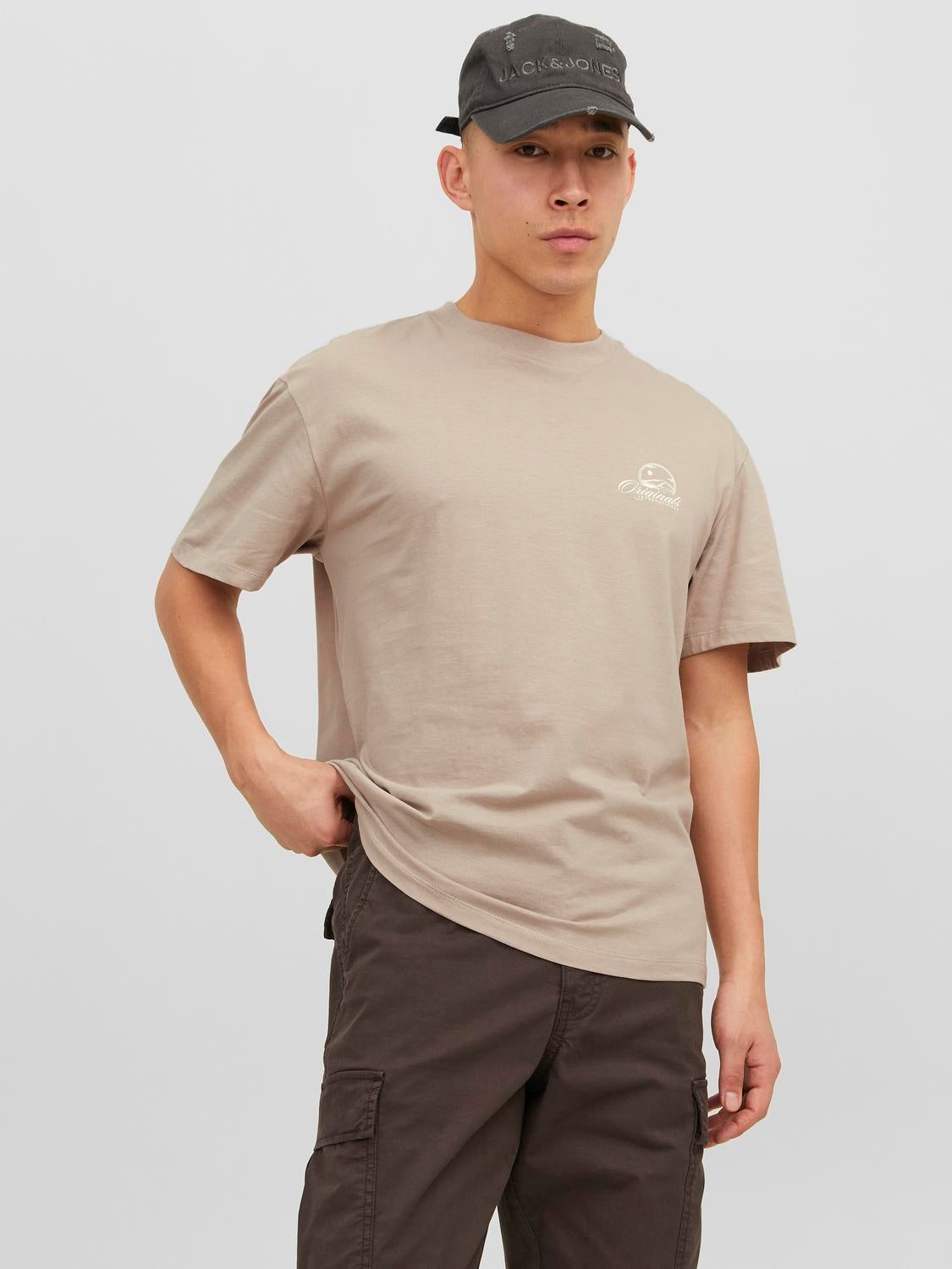 T-shirt Imprimé Col Rond - Jack & Jones - Modalova