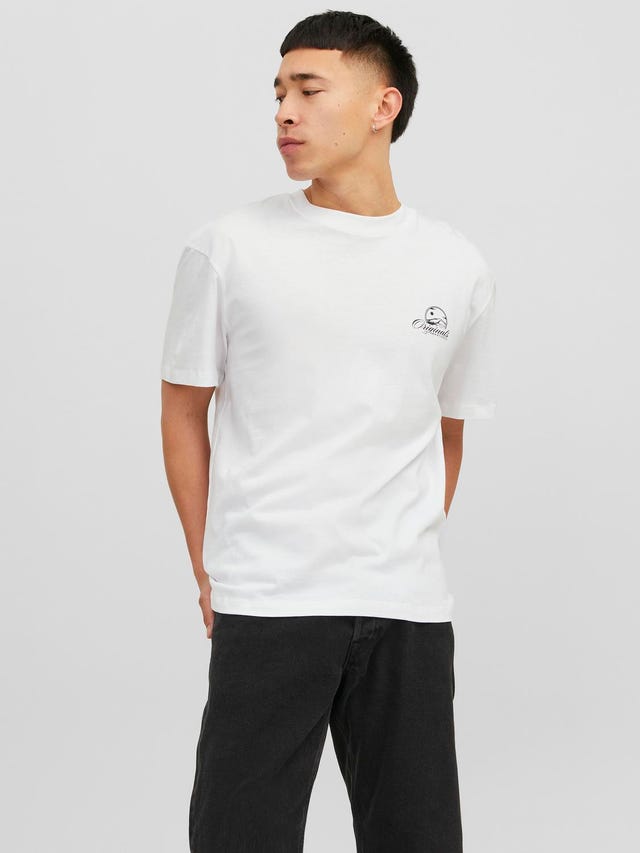 Jack & Jones Trykk O-hals T-skjorte - 12243578