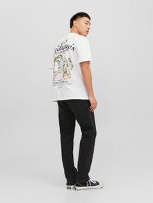 Jack & Jones Trykk O-hals T-skjorte -Bright White - 12243578