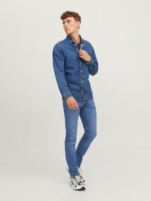 Jack & Jones JJIGLENN JJORIGINAL SQ 223 NOOS Priglundantys džinsai -Blue Denim - 12243592