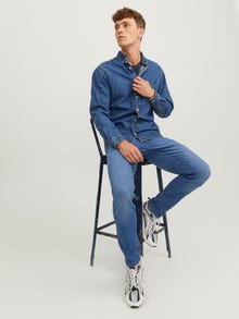 Jack & Jones JJIGLENN JJORIGINAL SQ 223 NOOS Priglundantys džinsai -Blue Denim - 12243592