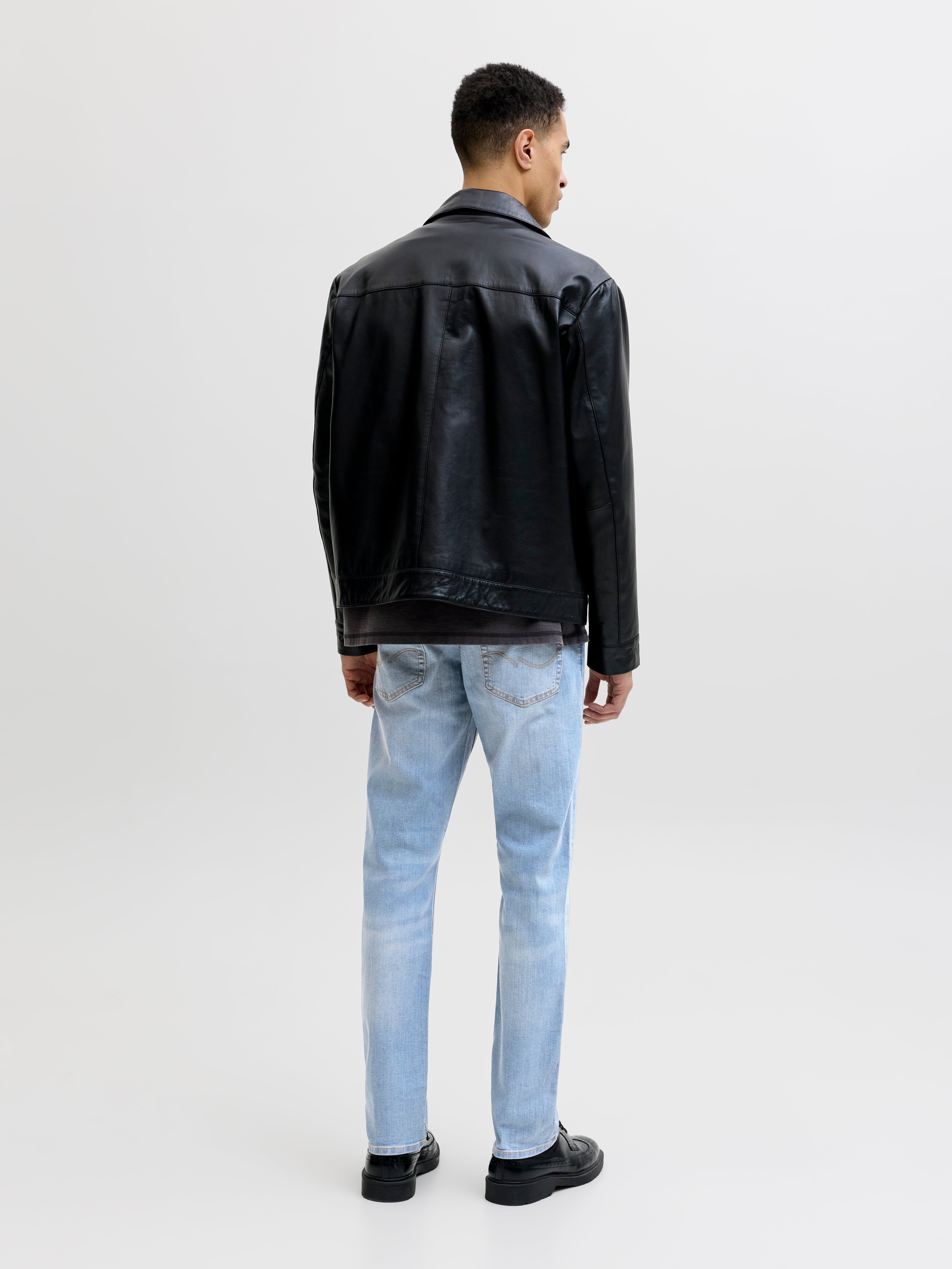 Jack & Jones JJIGLENN JJORIGINAL SQ 270 NOOS PLS - Relaxed fit jeans - black denim/zwart denim/blackdenim