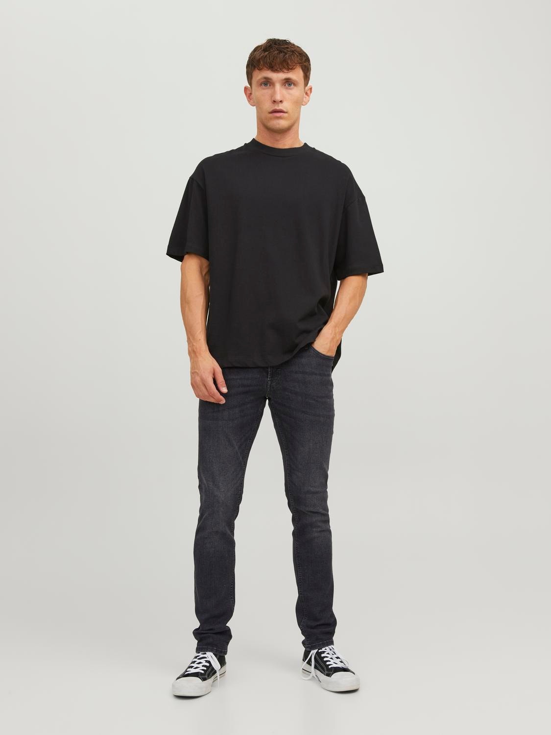 Jack & Jones JJIGLENN JJORIGINAL SQ 270 Slim fit Džíny -Black Denim - 12243595