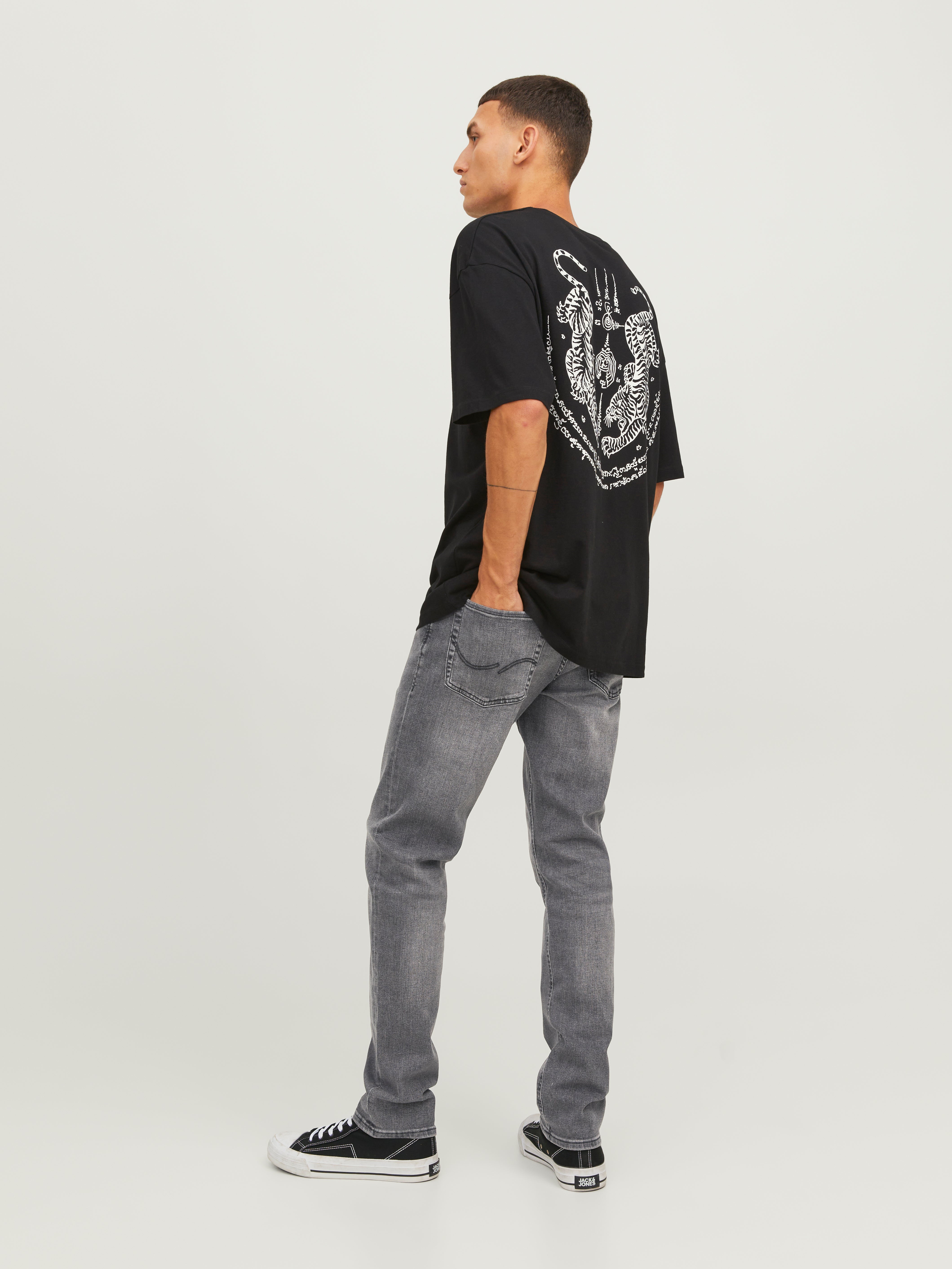 Jack & Jones JJIGLENN JJORIGINAL SQ 349 Jeansy o kroju slim fit -Black Denim - 12243599