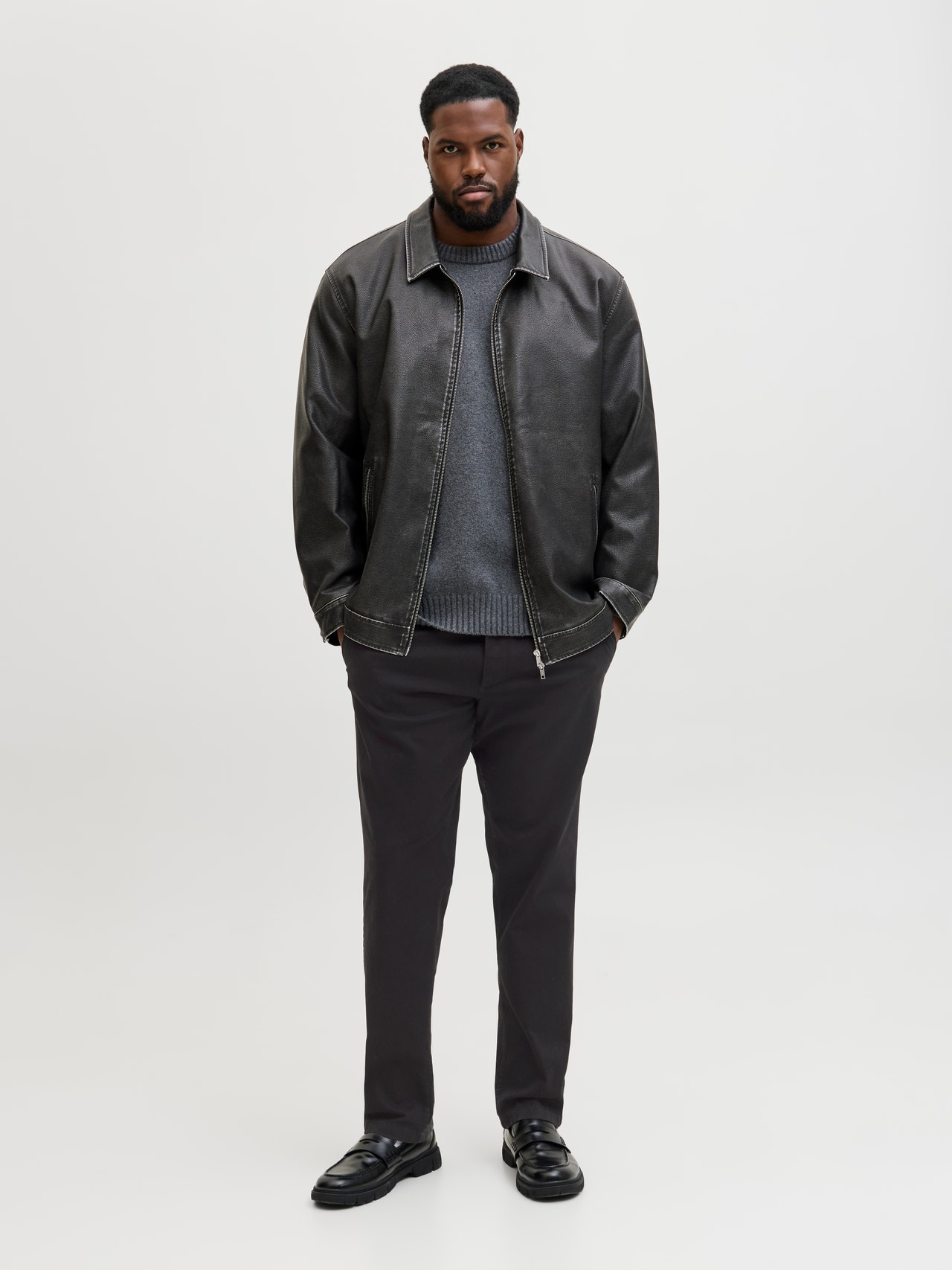 Jack & Jones Plus Size Slim Fit Chino trousers -Black - 12243603