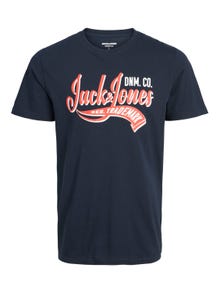 Jack & Jones Plus Size Logo T-shirt -Navy Blazer - 12243611