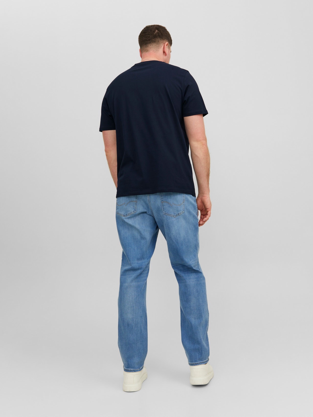 Jack & Jones Plus Size Logo T-shirt -Navy Blazer - 12243611