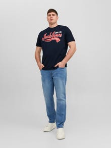 Jack & Jones Plus Size Logo T-shirt -Navy Blazer - 12243611