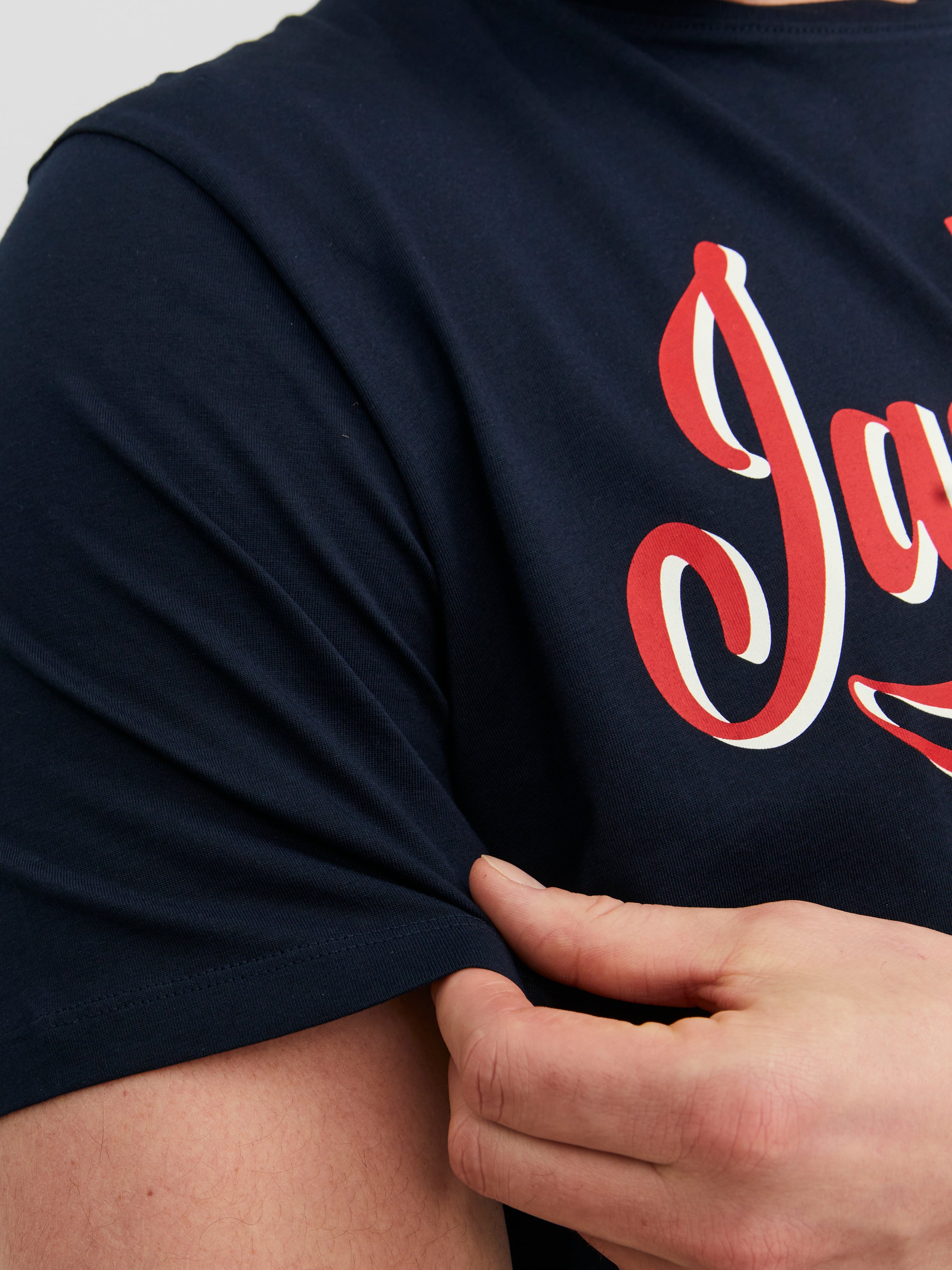 Jack & Jones Plus Size Logo T-shirt -Navy Blazer - 12243611