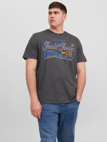 Jack & Jones Plus Size Logo T-skjorte -Dark Grey Melange - 12243611
