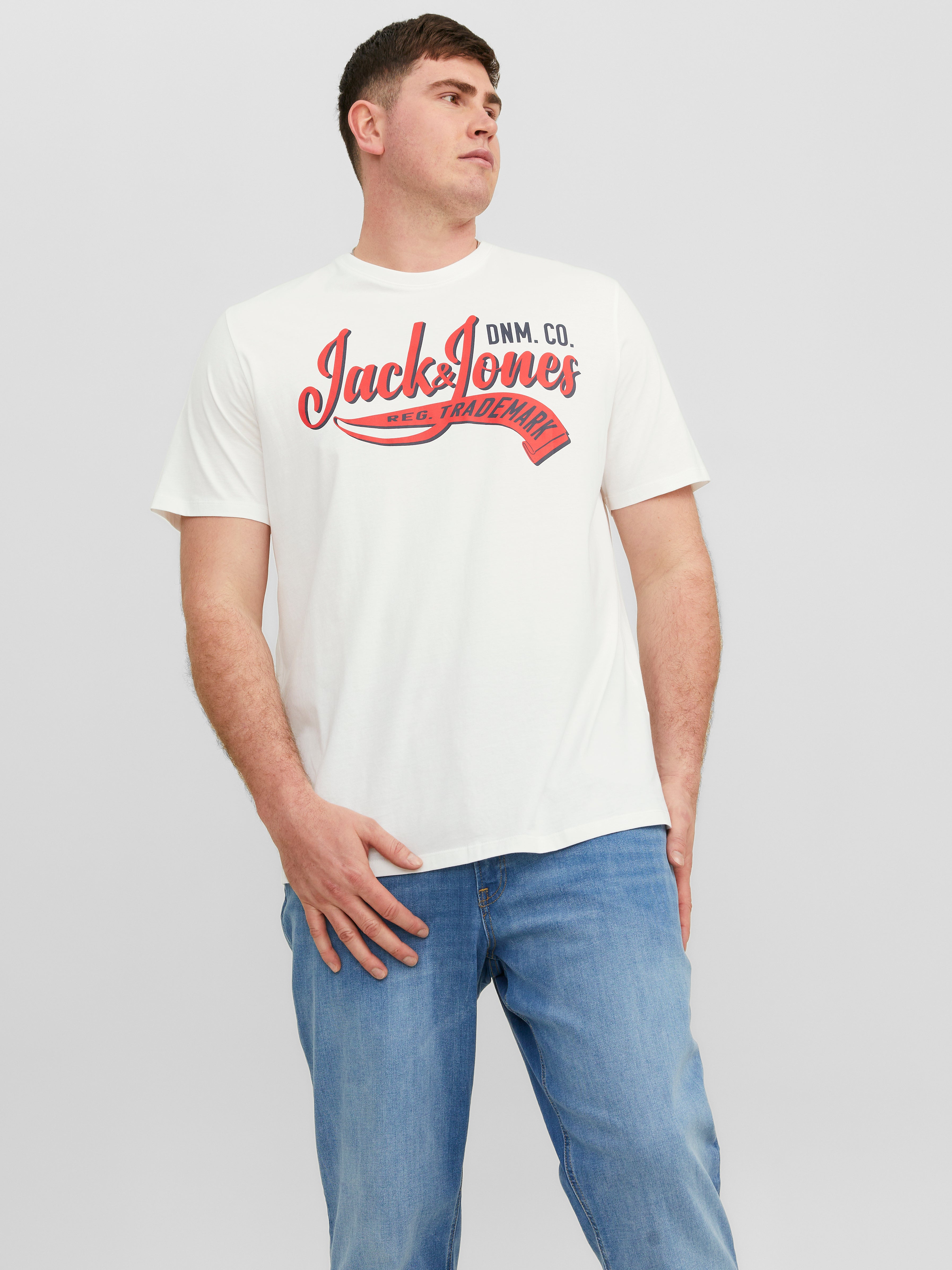 Jack & Jones Plus Size Camiseta Logotipo - 12243611