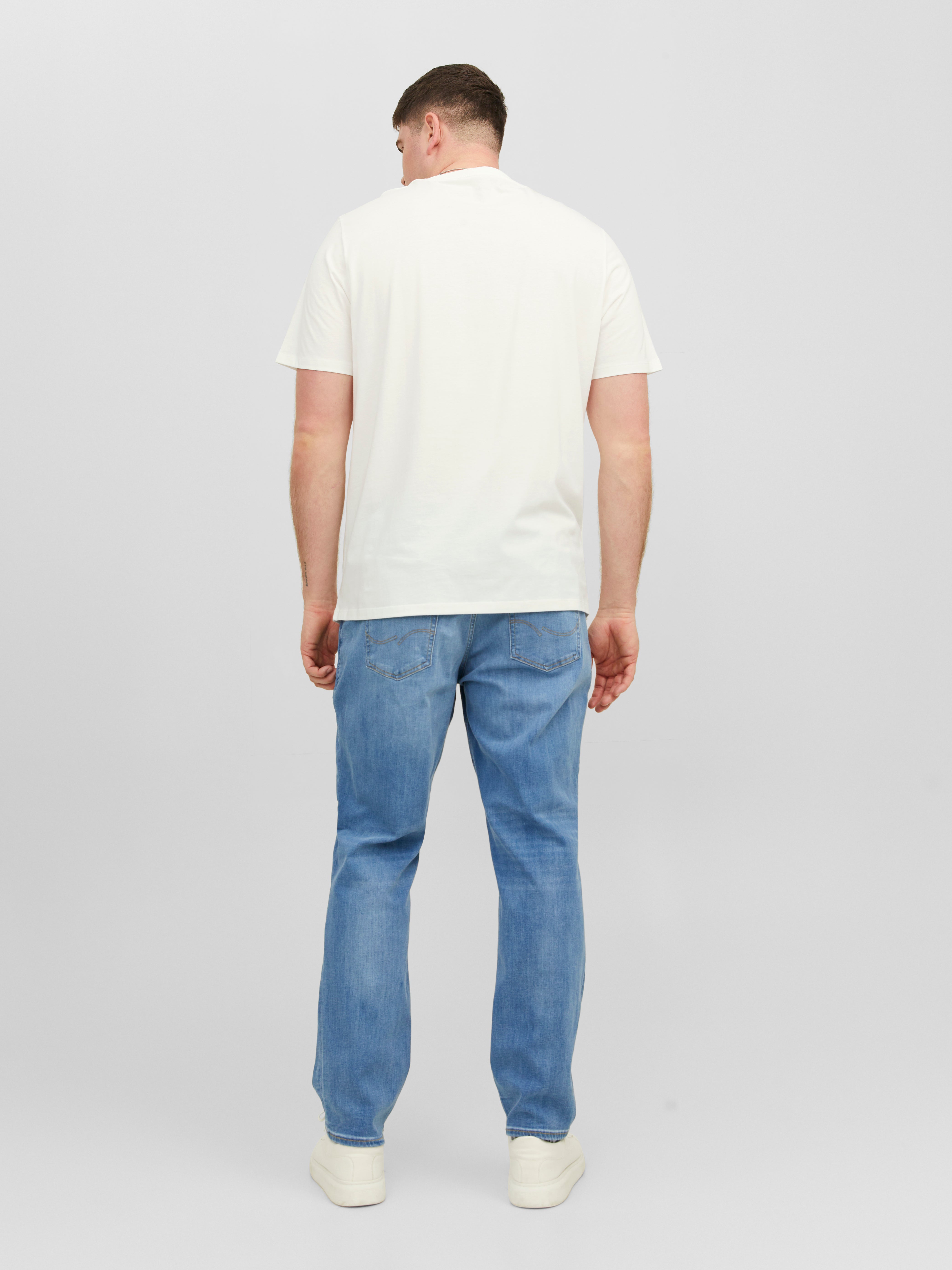 Jack & Jones Plus Size Logo T-shirt -Cloud Dancer - 12243611