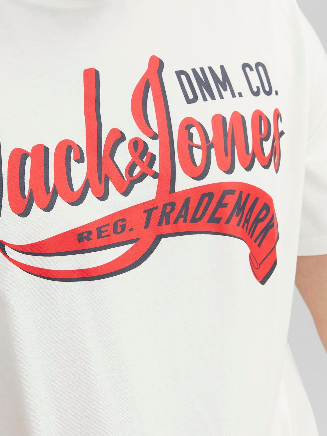 Jack & Jones Plus Logo Tričko -Cloud Dancer - 12243611