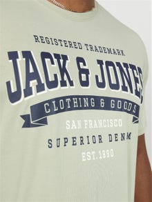 Jack & Jones Plus Size Camiseta Logotipo -Desert Sage - 12243611