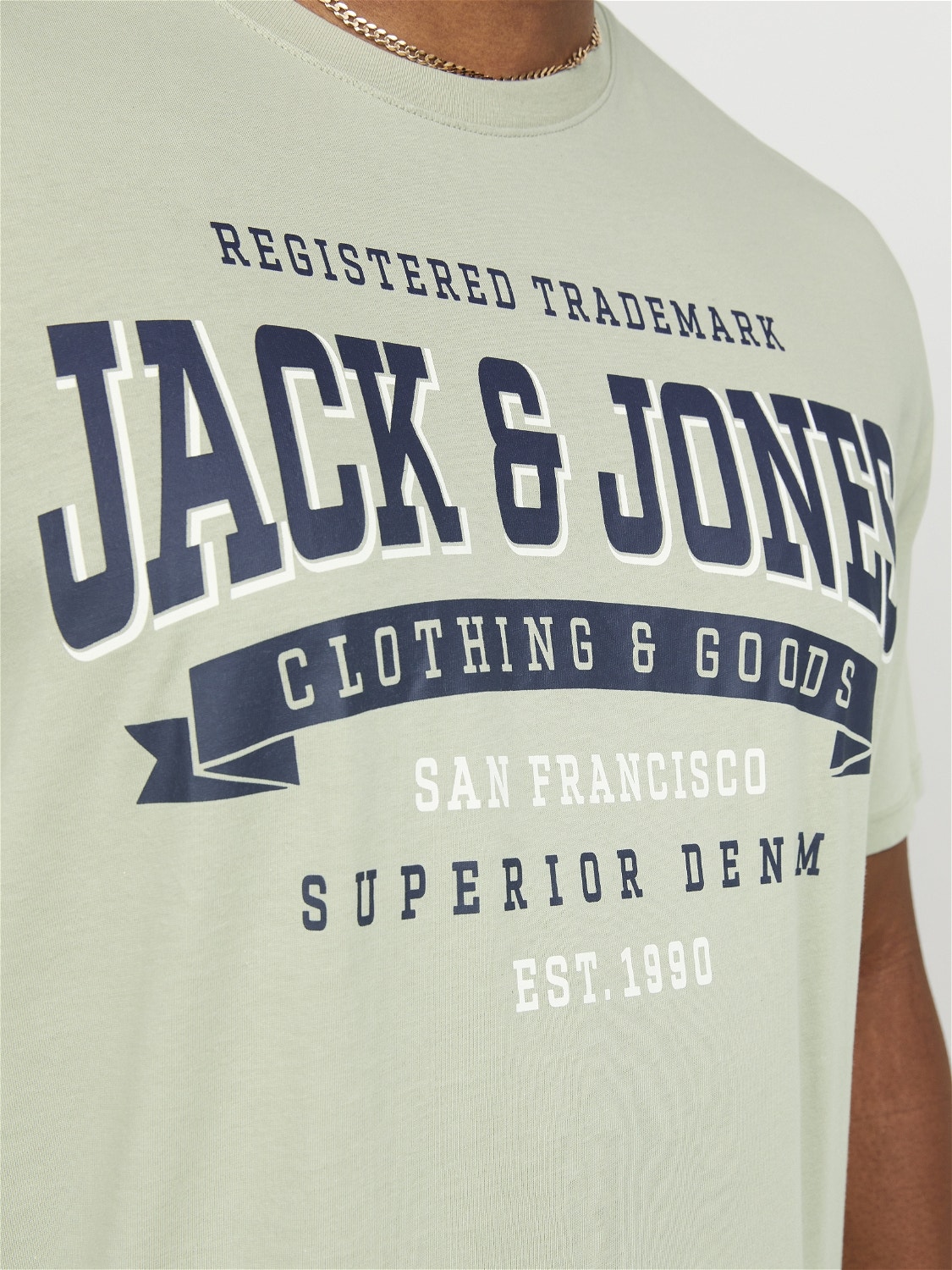 Jack & Jones Plus Size Logotipas Marškinėliai -Desert Sage - 12243611