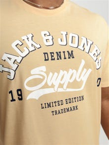 Jack & Jones Plus Size Logo T-shirt -Apricot Ice  - 12243611