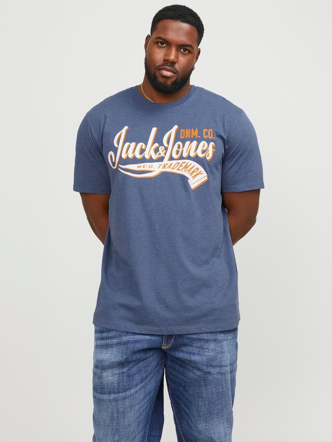 Jack & Jones Plus Size T-shirt Con logo -Ensign Blue - 12243611