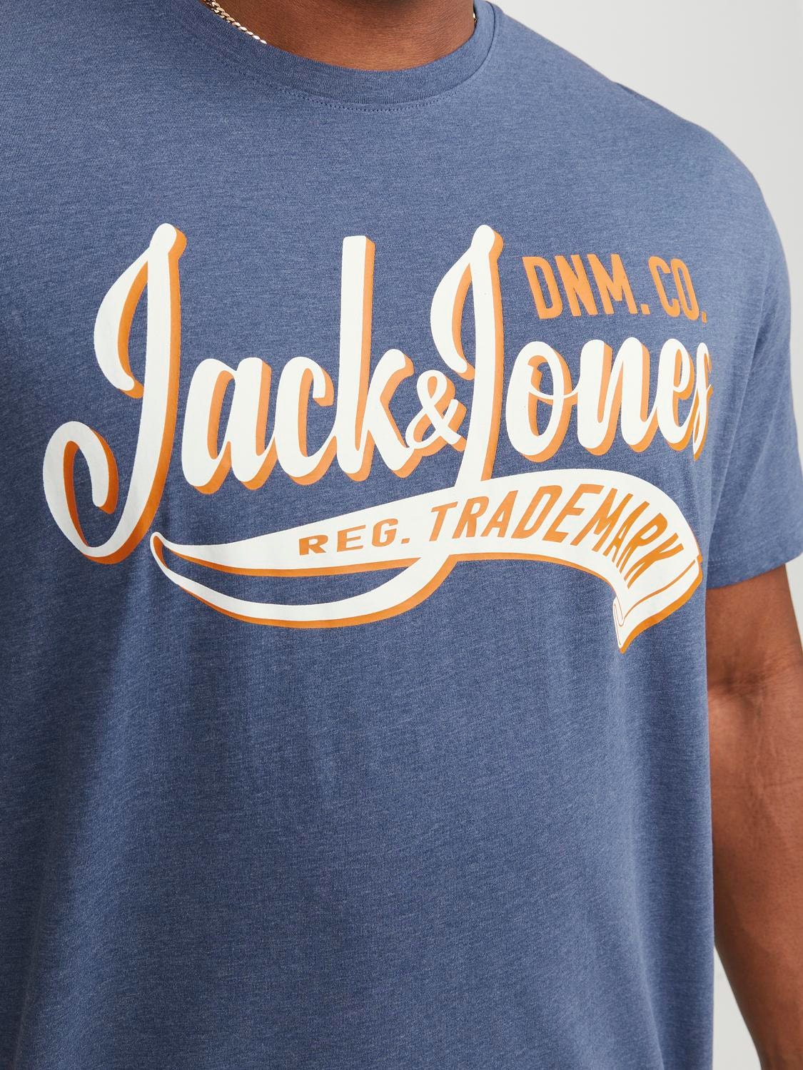Jack & Jones Plus Logo Tričko -Ensign Blue - 12243611