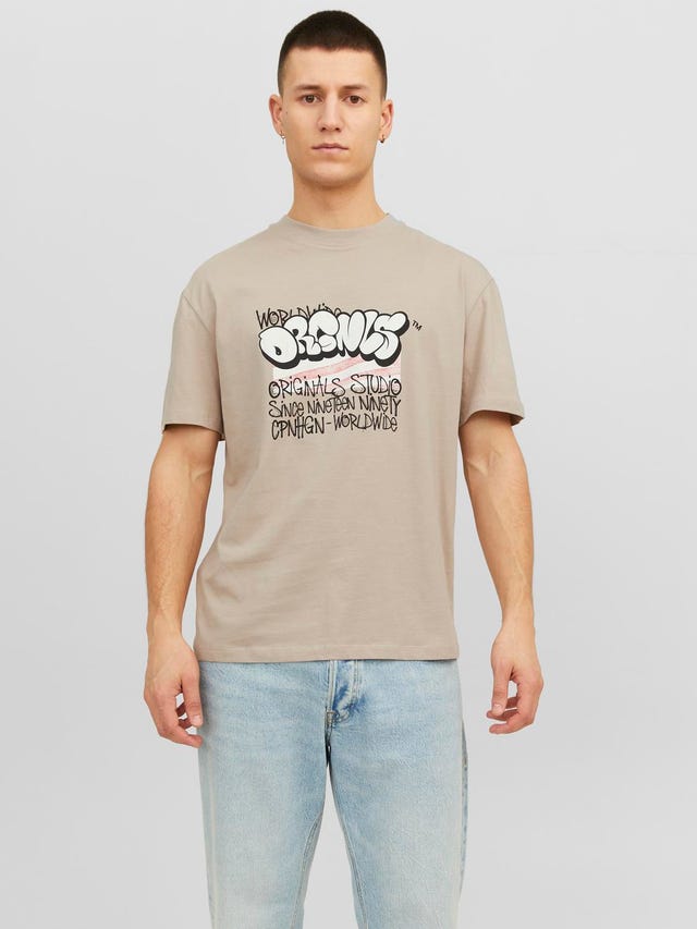 Jack & Jones T-shirt Estampar Decote Redondo - 12243613