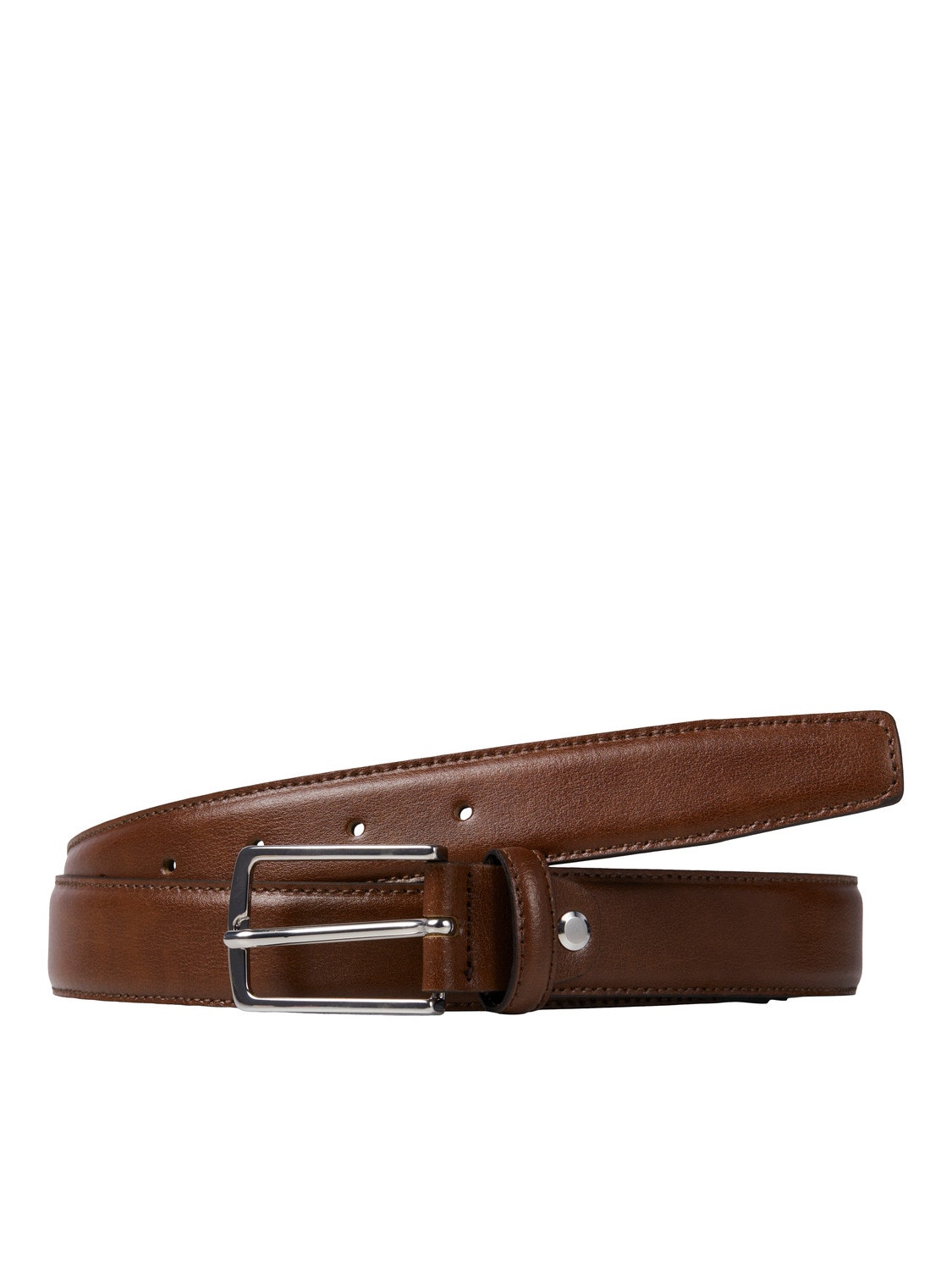 Jack & Jones Plus Size Leather Belt -Cognac - 12243635
