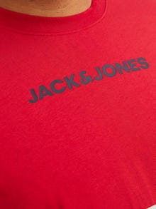 Jack & Jones Plus Size T-shirt Con color block -Tango Red - 12243653