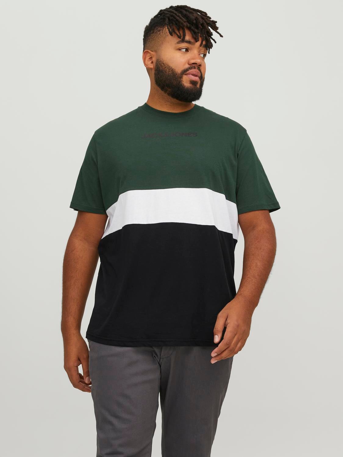 Plus Size Colour Blocking T-shirt