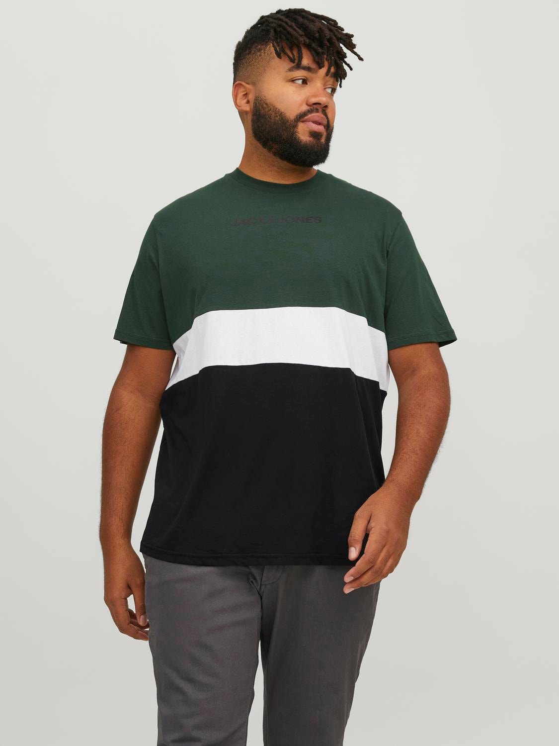 Jack & Jones Plus Size Blokkfarge T-skjorte -Mountain View - 12243653