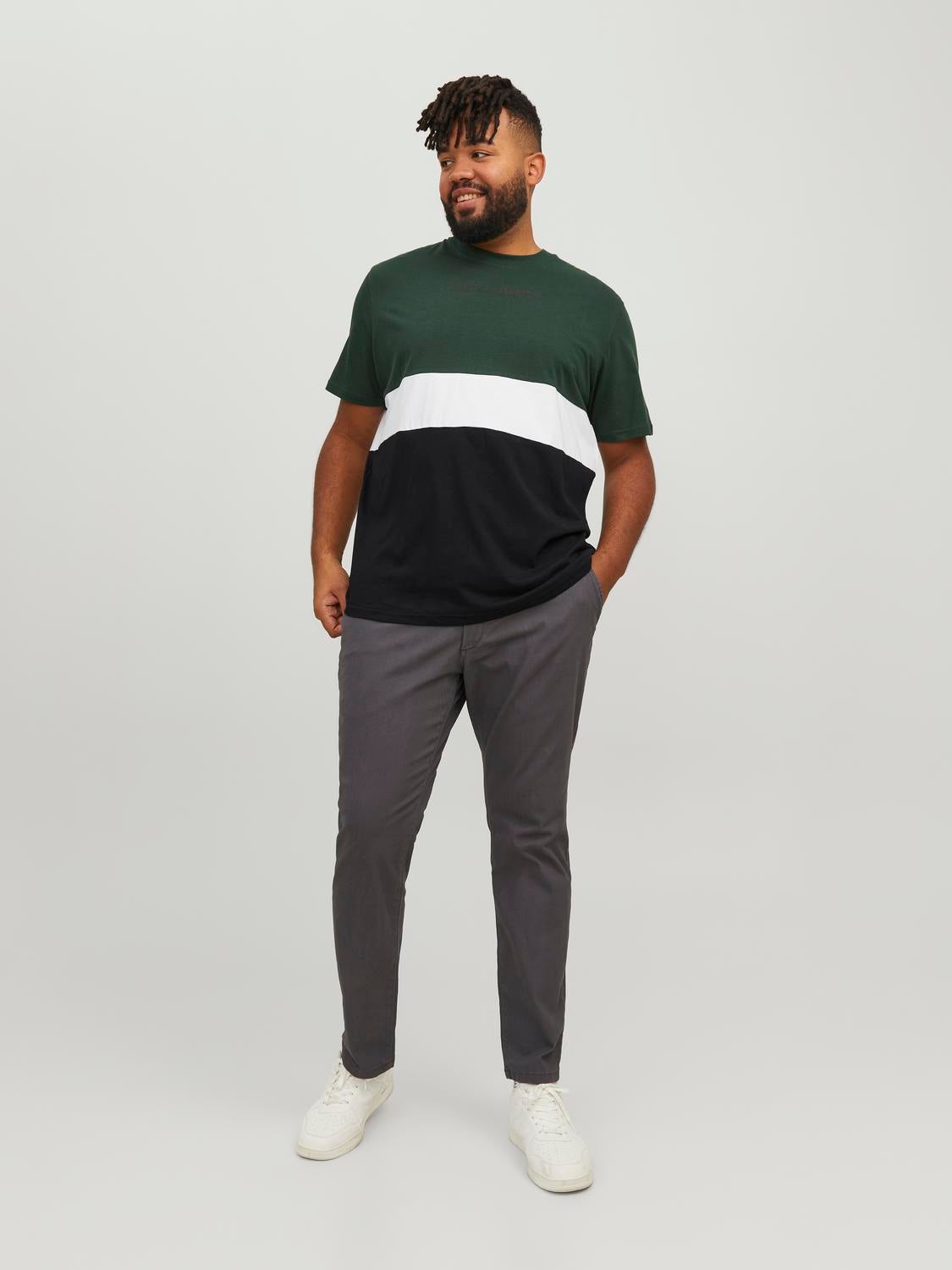 Plus Size Colour block T-shirt